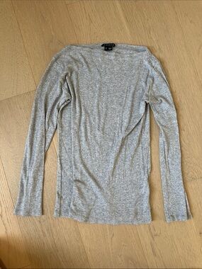 Theory Gray Long Sleeve Tee
